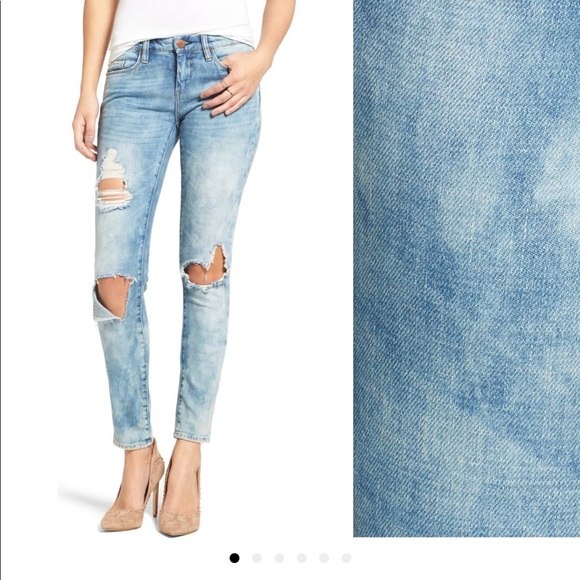 BLANK NYC DENIM GOOD VIBES DISTRESSED SKINNY JEANS - Picture 1 of 3